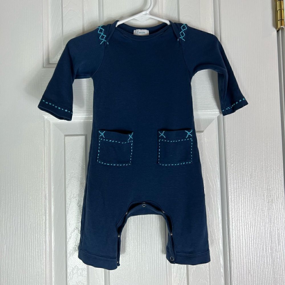 Lemon Loves Layette Boys Romper Size 3/6m